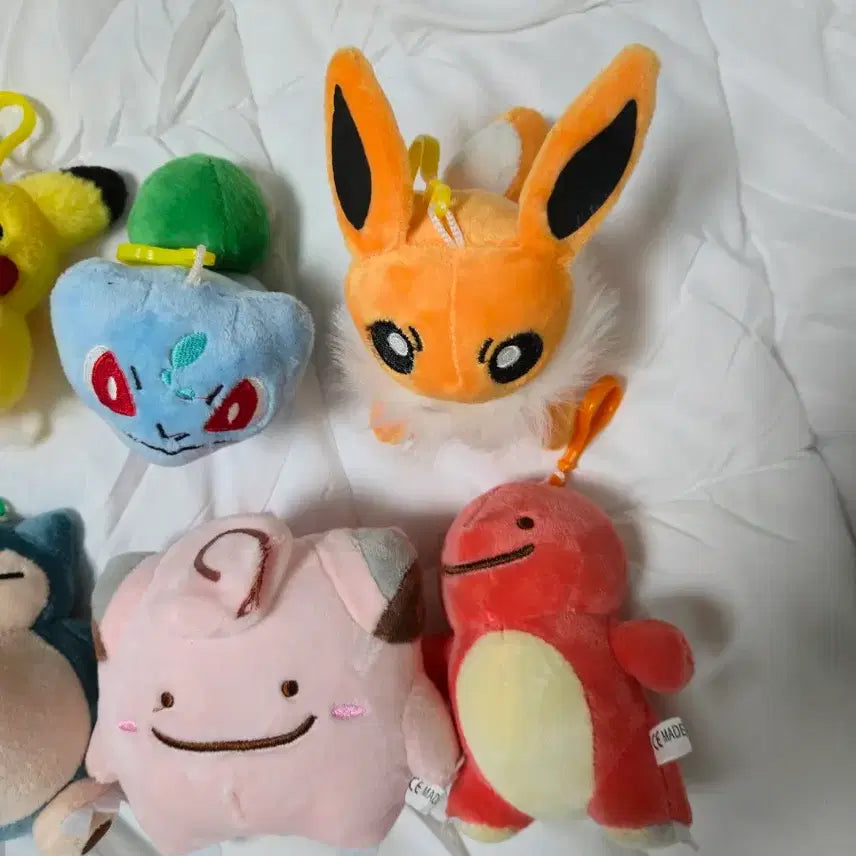 [BUNJANG] Pokemon Pikachu, Bulbasaur, Snorlax, Ditto Keyring &amp; Plush Set / 이브이 포켓몬 피카츄 키링 이상해씨 인형 잠만보 디토