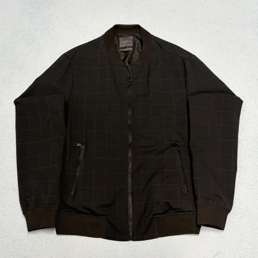 [BUNJANG] Zara Man Checkered Bomber Jacket / 100) 자라 맨 체크 항공점퍼