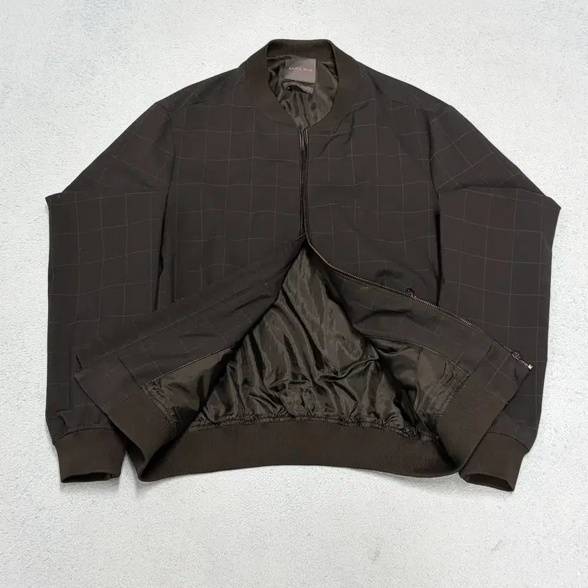 [BUNJANG] Zara Man Checkered Bomber Jacket / 100) 자라 맨 체크 항공점퍼