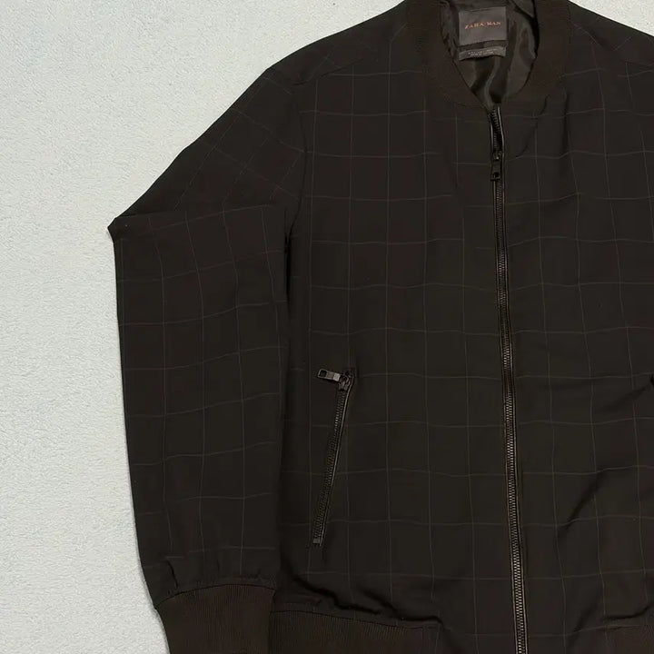 [BUNJANG] Zara Man Checkered Bomber Jacket / 100) 자라 맨 체크 항공점퍼