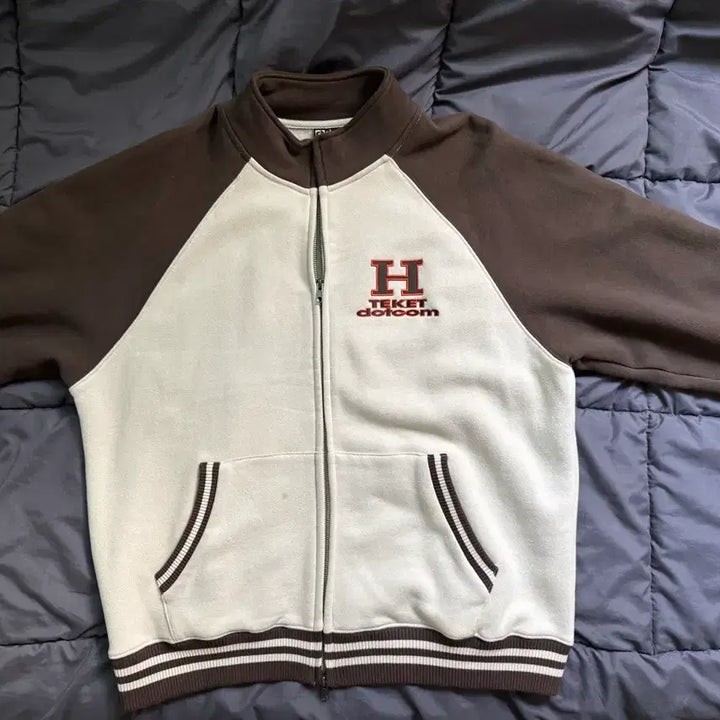 [BUNJANG] Teket H Zip-Up Sweatshirt Beige / Teket H Zip-Up Sweatshirt Beige