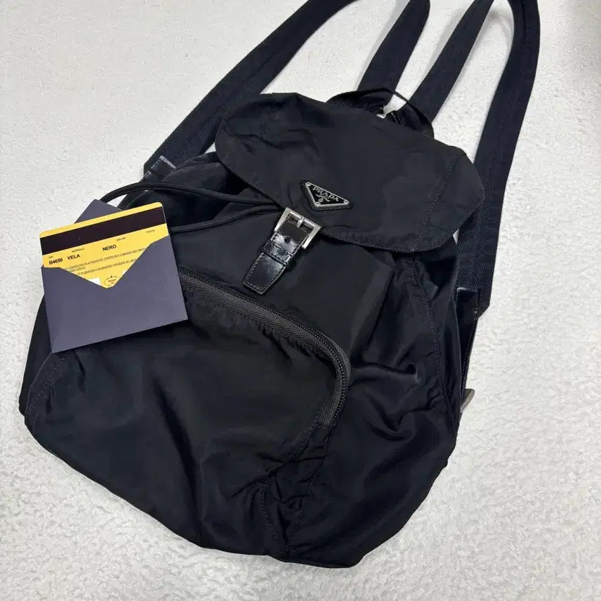 [BUNJANG] Prada Nylon Triangle Logo Backpack / 프라다 나일론 백팩 (풀구성)