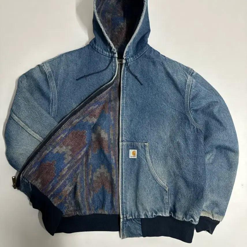 [BUNJANG] Carhartt 90s Aztec Denim Active Jacket JB848 / 90s 칼하트 아즈텍 액티브 JB848 USA