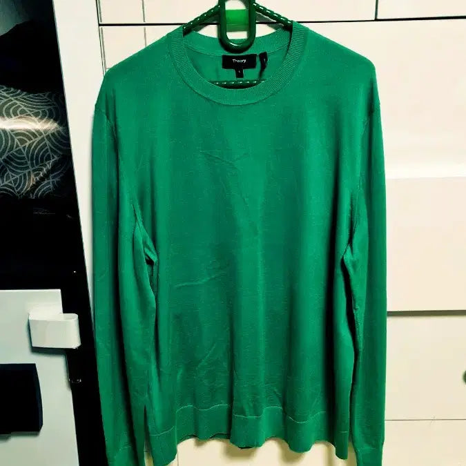 [BUNJANG] Theory Wool Regal Knit Green L / Theory 띠어리 울 리갈 니트 그린