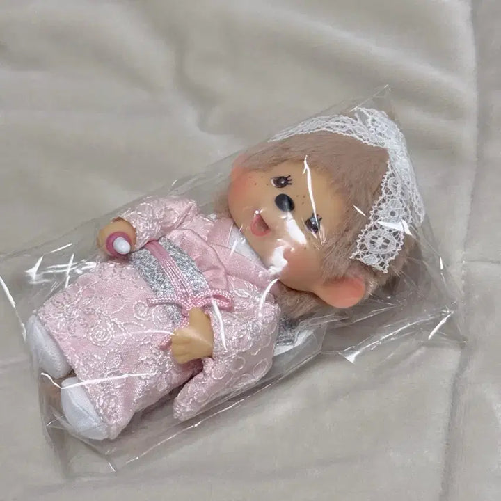 [BUNJANG] Monchhichi Milk Tea Kimono Keychain / 밀크티 몬치치 키체인