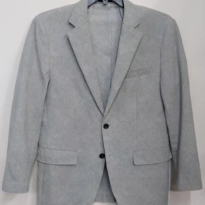 [BUNJANG] Galaxy Polyester Embossed Single Jacket (Oatmeal Grey, Size 105) / 갤럭시 105 여름용 폴리에스터 엠보 싱글 자켓. GR. -A.