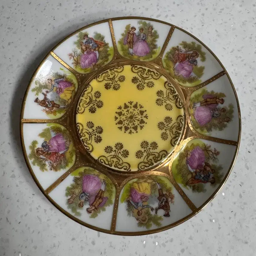 [BUNJANG] Vintage "Lovers" Painting Handle Cup / 빈티지 연인 명화잔