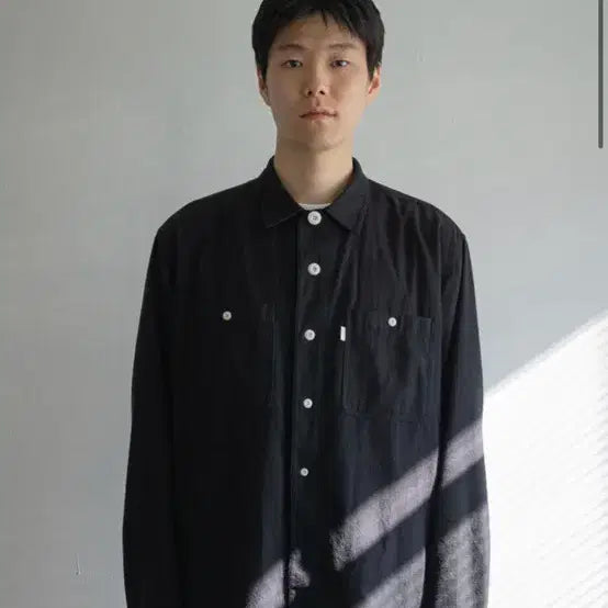[BUNJANG] Ryoo Vanves Shirt Black L / Ryoo 알와이오오 vanves shirt 1 l