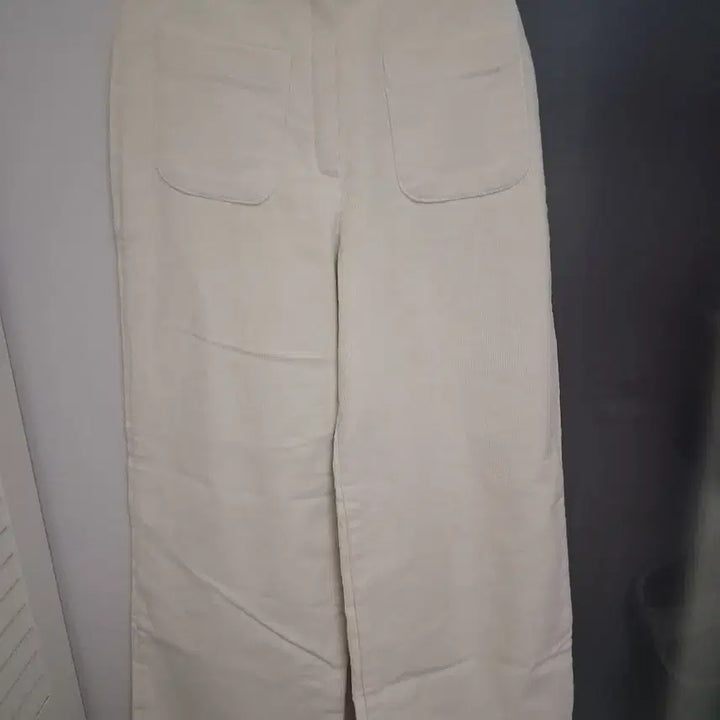 [BUNJANG] Cream Corduroy Wide Pants Size 25 / 크림색 코듀로이 와이드팬츠 사이즈 25인지 총장 103 새상품