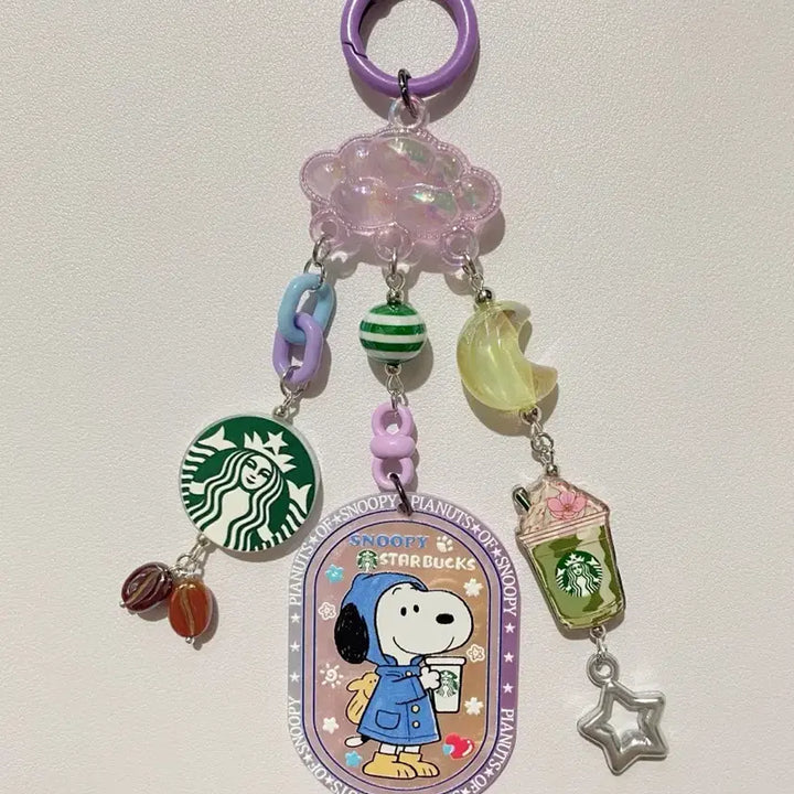 [BUNJANG] Starbucks Luminous Cloud Snoopy Keyring / 스타벅스 야광 구름 스누피 키링