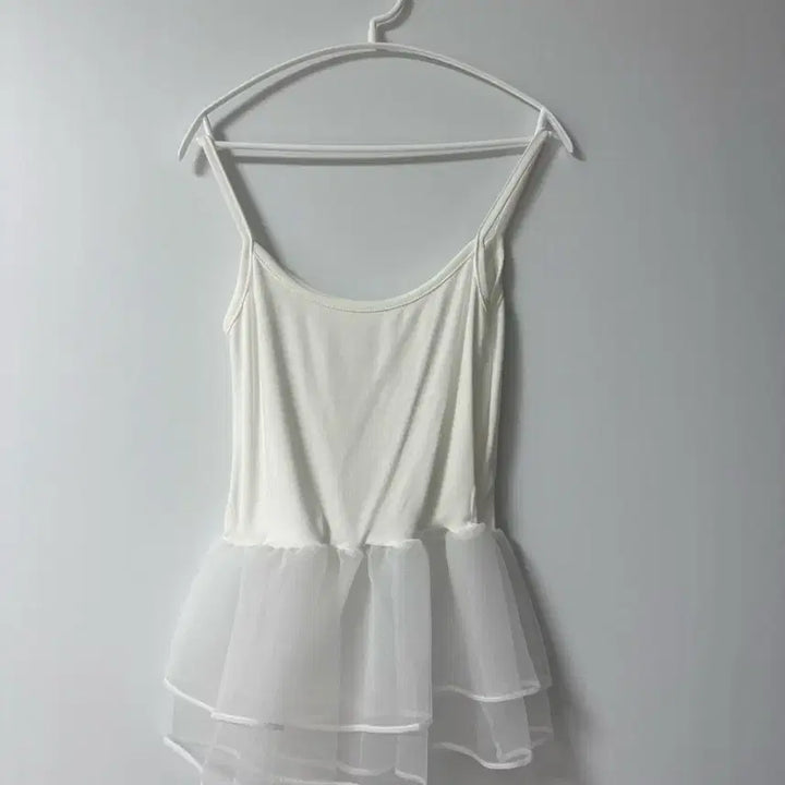 [BUNJANG] White Layered Sleeveless Dress / 화이트 레이어드 나시 -새제품