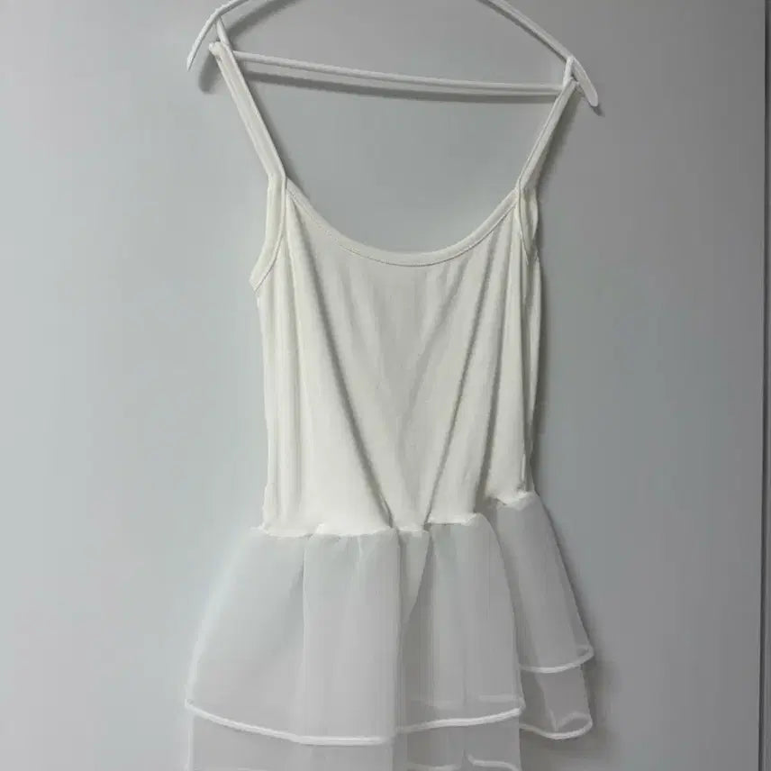 [BUNJANG] White Layered Sleeveless Dress / 화이트 레이어드 나시 -새제품