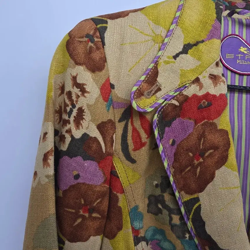 [BUNJANG] ETRO Milano Floral Linen Jacket / ETRO Milano 플로럴 린넨 자켓 (Made in Italy)