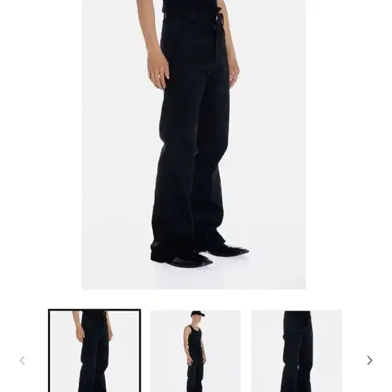 [BUNJANG] Chroma Slant Cut Denim Pants Black Size 1 / 크로마 슬랜트 컷 데님 팬츠 블랙 1사이즈 오카야마 코지마