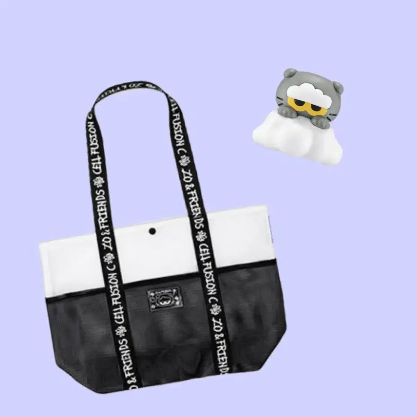 [BUNJANG] Jo&amp;Friends Beach Bag + Figure Clip / (미개봉)조앤프렌즈 비치백+피규어집게  가방 메쉬백