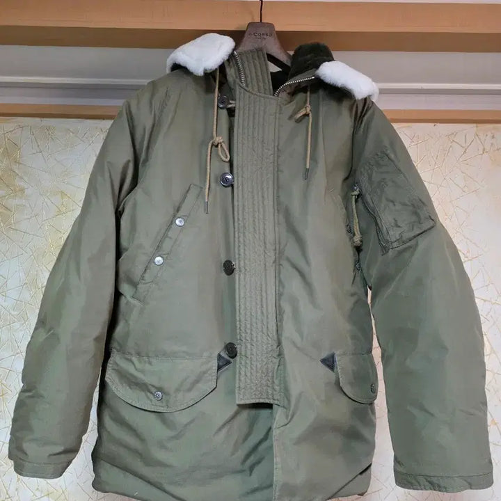 [BUNJANG] Behavior N3B Duck Down Padding Mill Parka Sage Olive Size L / 24fw 비헤비어 N3B 덕다운 패딩 밀 파카 세이지올리브 사이즈 3 라