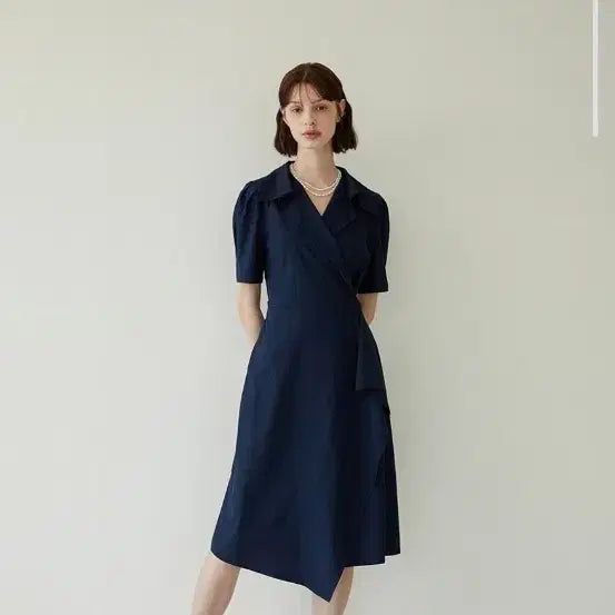 [BUNJANG] EF COCOROMIZO Asymmetric Romantic Wrap Dress / (새제품) 에프코코로미즈 언발란스 로맨틱 랩 원피스