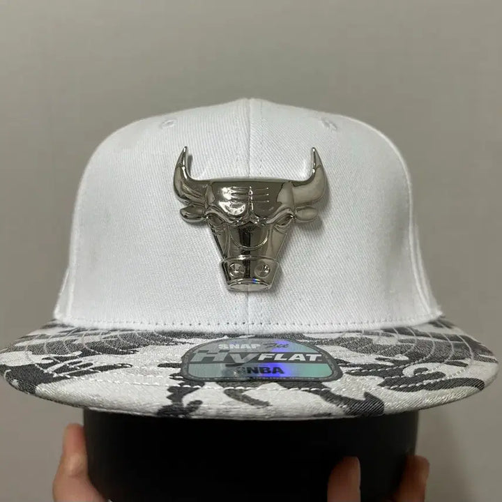 [BUNJANG] NBA Chicago Bulls White Camo Snapback Hat / NBA 시카고 불스 스냅백 화이트 카모