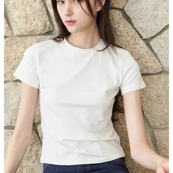 [BUNJANG] Paris &amp; New York Solid T-Shirt Black White / 파리앤뉴욕 솔리드 티셔츠 S M 블랙 화이트