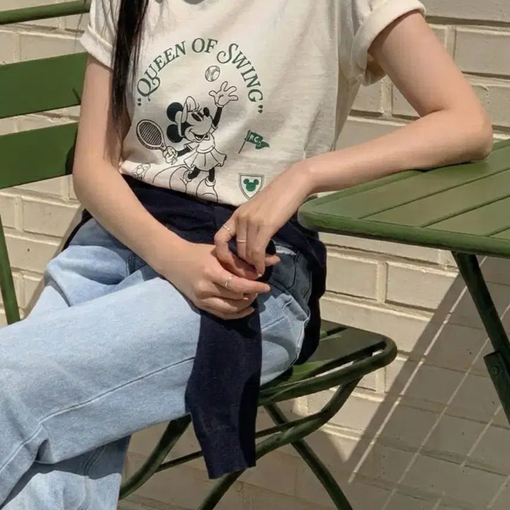 [BUNJANG] Genuine Mickey Mouse Short Sleeve T-Shirt / 새상품 테니스 정품 미키마우스 반팔 티셔츠 3컬러