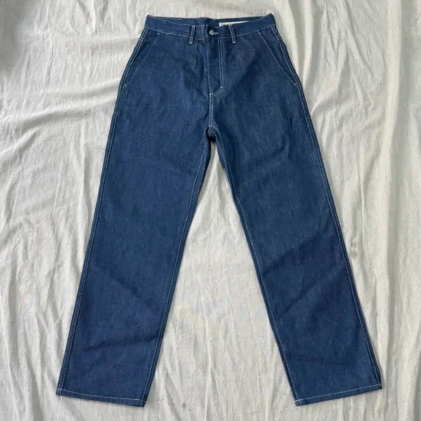 [BUNJANG] Pottery Non-Washed Twisted Blue Denim Pants Size 2 / 포터리 논워시드 트위스트 블루 데님팬츠 2 사이즈 판매해요