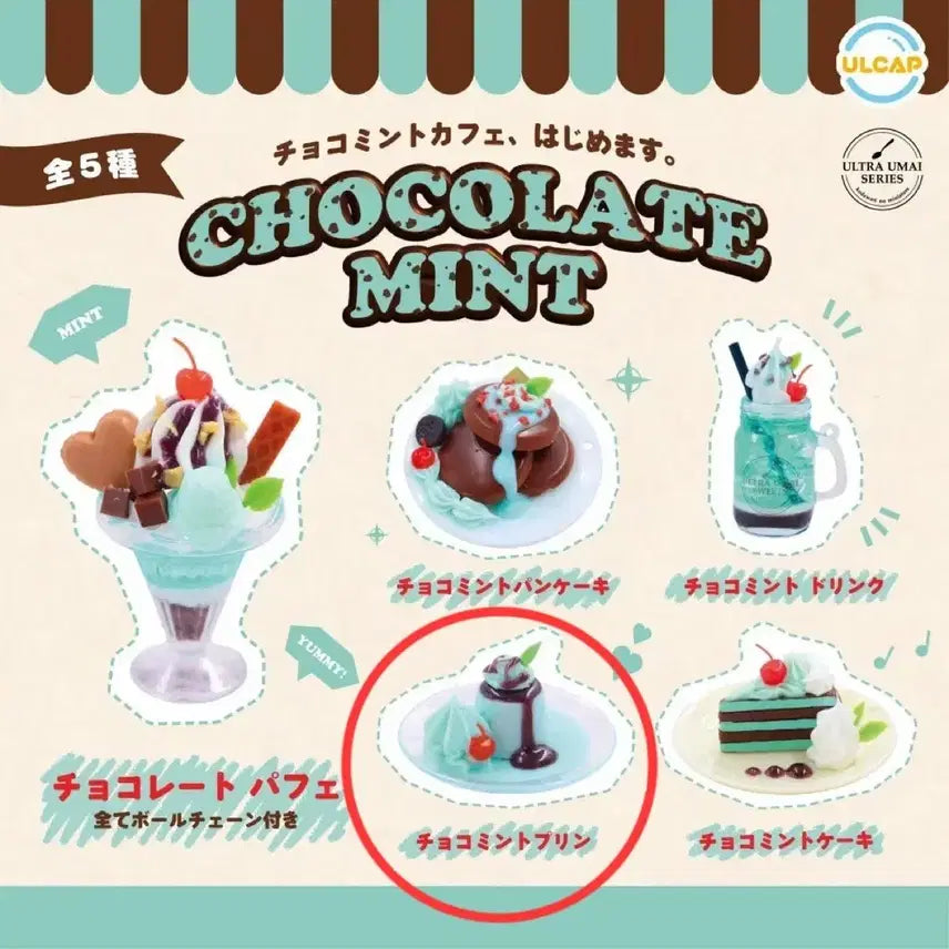 [BUNJANG] Mint Choco Pudding Choco Mint Dessert Gacha Figure Goods / 민트초코 푸딩 쵸코민트 디저트 가챠 피규어 굿즈