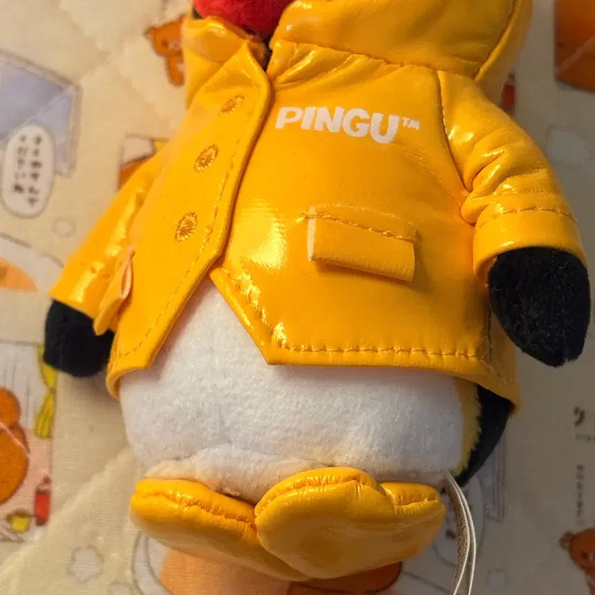 [BUNJANG] Yellow Penguin Plush Keychain / 노랑 우비핑구 봉제인형 키링