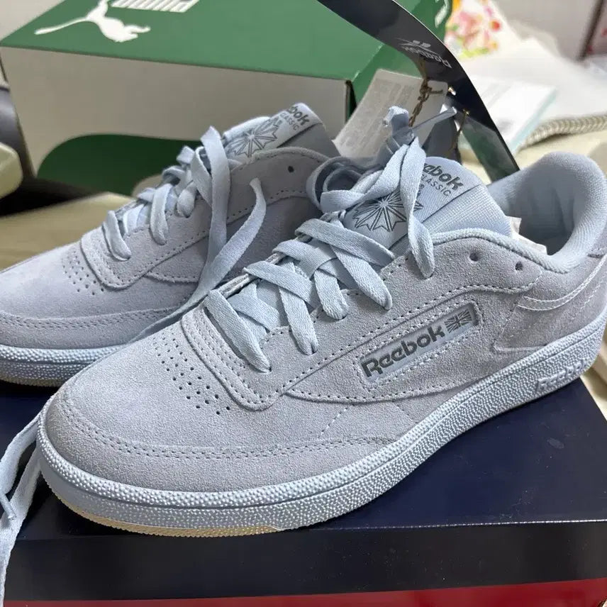 [BUNJANG] Reebok Club C 85 Suede Sneakers Blue / 교환 새상품 리복 255 클럽 C 85 스웨이드 운동화 블루 스니커즈