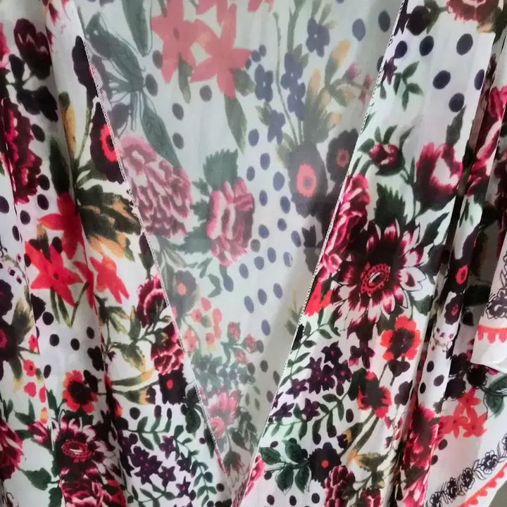[BUNJANG] Flower Pattern Long Cardigan / 플라워 패턴 롱 가디건