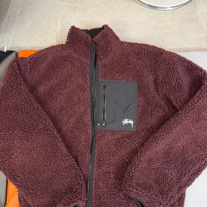[BUNJANG] Stussy Sherpa Reversible Jumper Black / 스투시 쉐르파 블랙 리버시블 점퍼