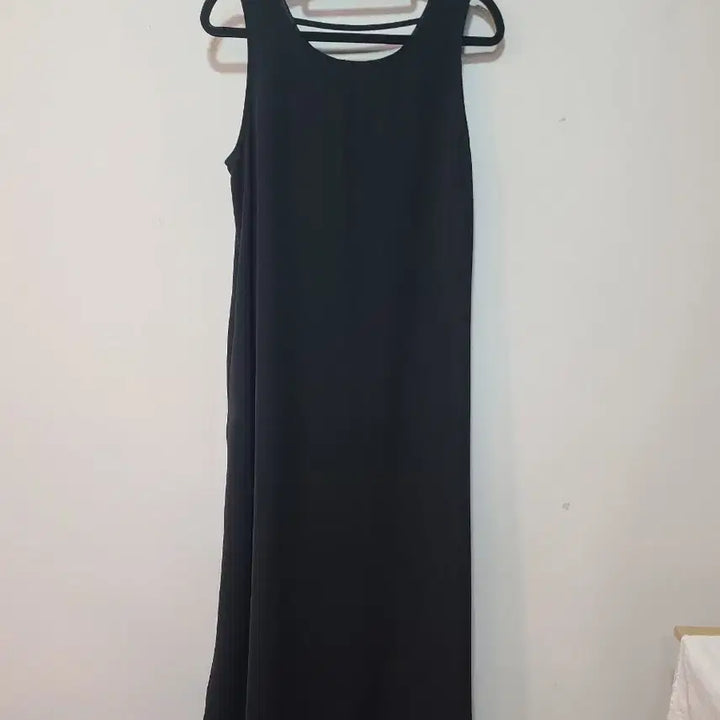 [BUNJANG] Black Long Sleeveless Dress / 블랙 롱 슬리브리스 원피스