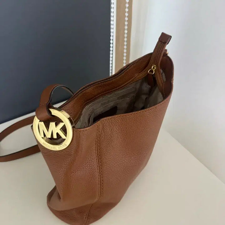 [BUNJANG] Michael Kors Brown Leather Shoulder Bag / 마이클코어스 브라운 레더 숄더백