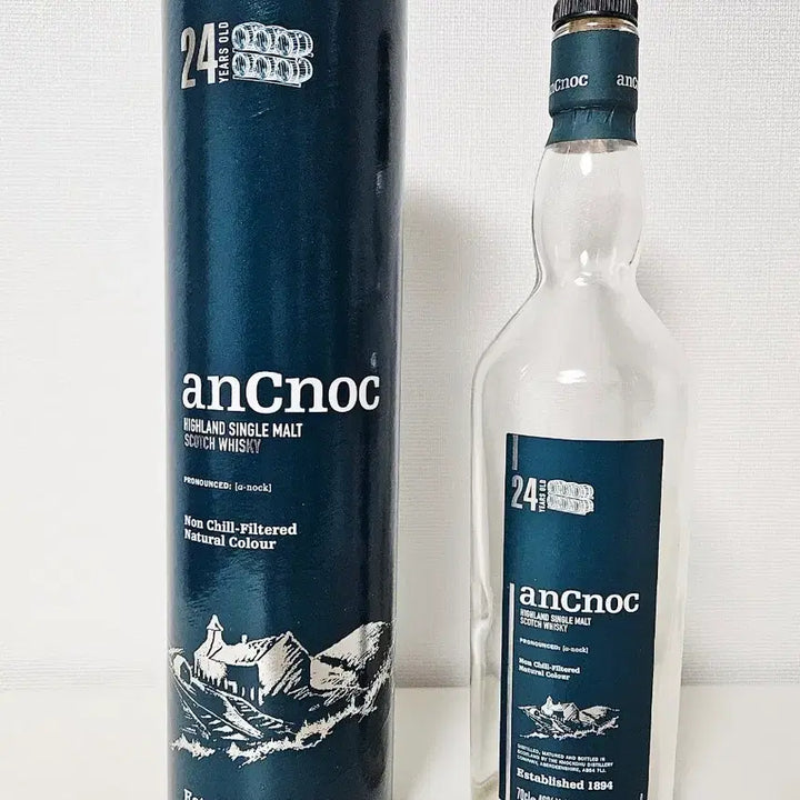 [SOLD OUT] 아녹 ancnoc 24년산 양주 위스키 공병 빈병 술병