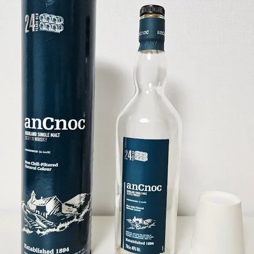 [SOLD OUT] 아녹 ancnoc 24년산 양주 위스키 공병 빈병 술병