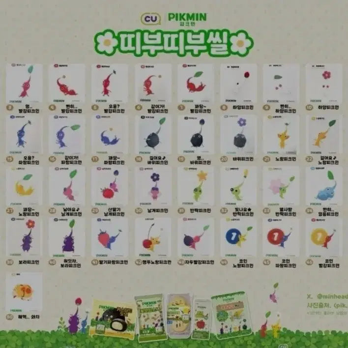 [BUNJANG] Pikmin Tteubuseal Sticker for Mezuru Gacha Exchange / 교환)CU 피크민 띠부씰 스티커로 메지루시 가챠 구해봐요