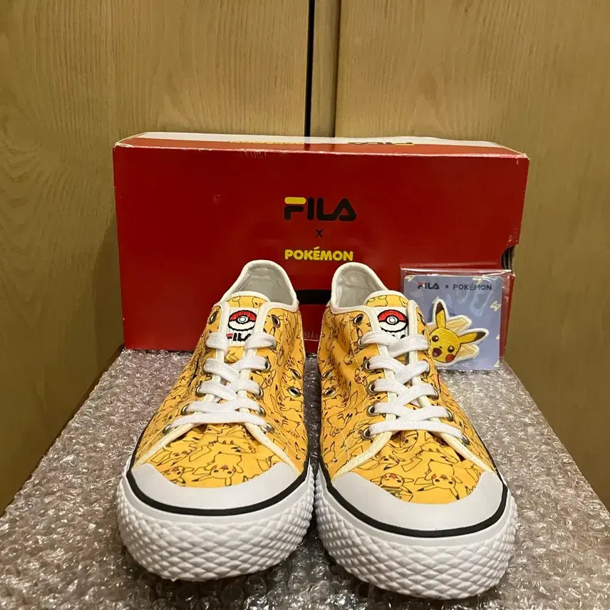 [BUNJANG] Fila x Pokemon Pikachu Collaboration Sneakers / 포켓몬 피카츄 x 휠라 협업 스니커즈 280 포켓몬스터