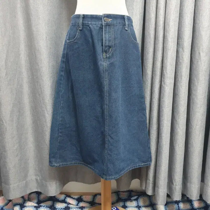 [BUNJANG] Denim Long Skirt / L데님 진청 롱스커트