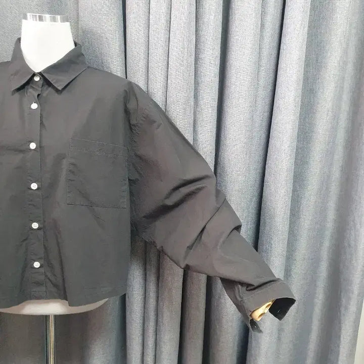 [BUNJANG] Charcoal Crinkled Shirt / 차콜 바스락 셔츠