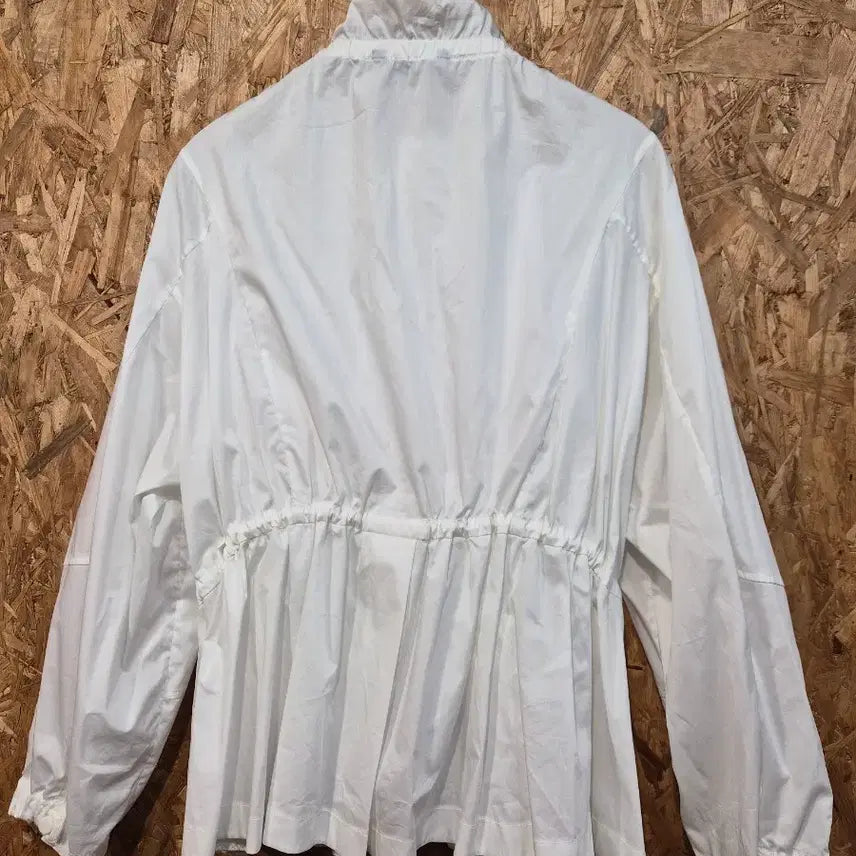 [BUNJANG] Anna Sui White Shirring Zip-Up Jacket Jumper / 안나수이 ANNA SUI 화이트 셔링 집업 자켓 점퍼