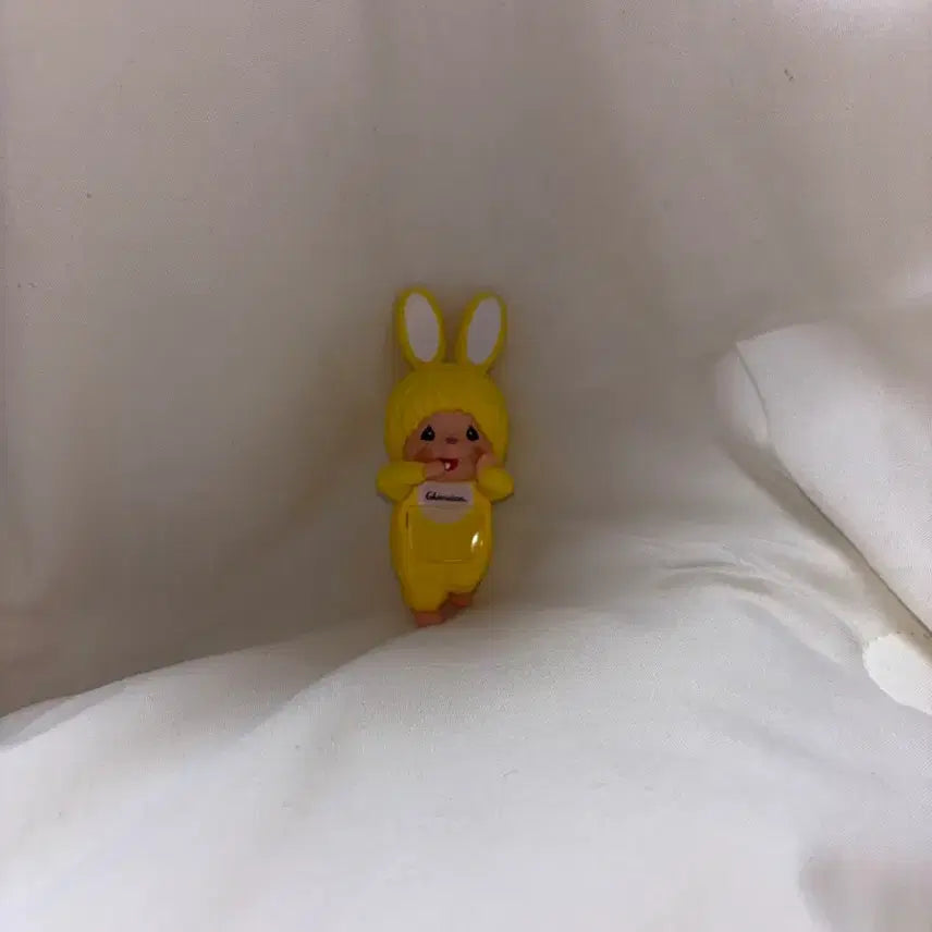 [BUNJANG] Monchhichi Chimutan Yellow Rabbit Outfit Plush Toy (Unsealed) / 몬치치 치무탄 노랑이 히퍼 단순 개봉