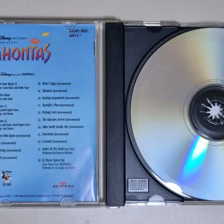 [BUNJANG] Pocahontas OST (Unsealed CD) / 디즈니 포카혼타스 OST (개봉 CD)