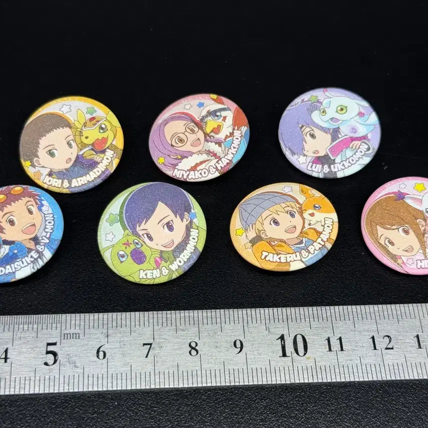 [BUNJANG] Digimon Can Badge Bundle Set (7 pcs) / [디지몬] 캔뱃지 일괄 정리 (7개) 새제품
