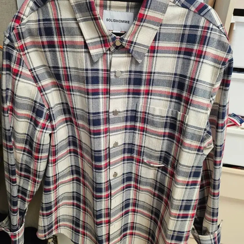 [BUNJANG] Solid Homme Check Shirt Jacket / 솔리드옴므 체크 셔켓 48(105)