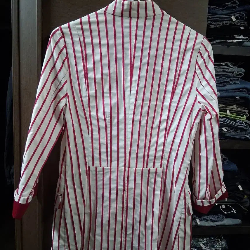 [BUNJANG] Tomboy White/Red Stripe Women&