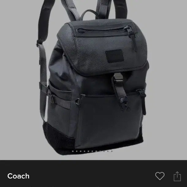 [BUNJANG] Coach Manhattan Leather Suede Backpack / 코치 그레이 레더 스웨이드 맨하탄 백팩