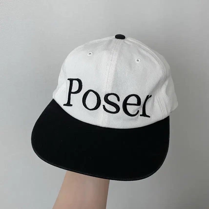 [BUNJANG] Gubo Poser Color Block Ball Cap White/Black / 구보 Poser 포저 볼캡 / 화이트 블랙 배색