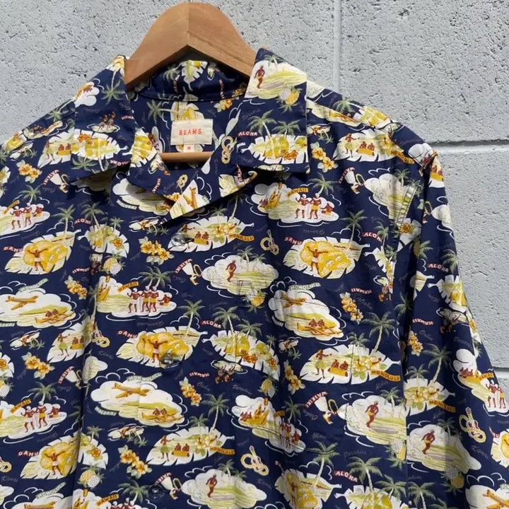 [BUNJANG] Beams Aloha Long-Sleeve Shirt / 빔즈 알로하 긴팔 셔츠