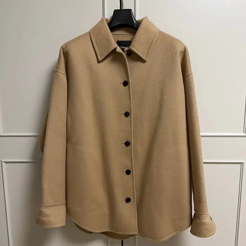 [BUNJANG] Theory Cashmere Shirt Jacket Beige / 띠어리 캐시미어 셔츠 자켓 베이지