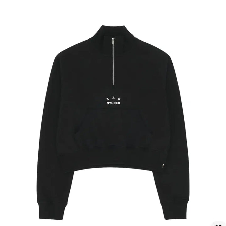 [BUNJANG] IAPP Studio Cropped Half-Zip Black OS / 미개봉 새제품 아이앱스튜디오 크롭 하프집업 블랙 os 120000원에 팝