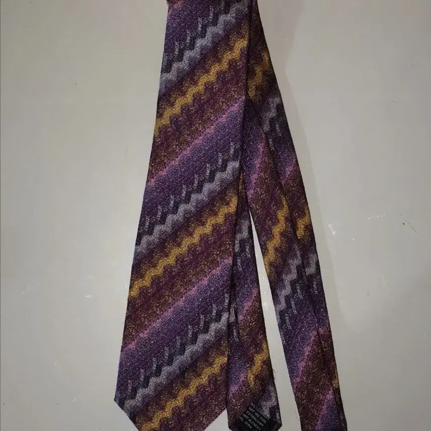 [BUNJANG] Missoni Jacquard Pattern Silk Necktie 148x8.5 / 미쏘니 자카드 패턴 실크 넥타이 148x8.5